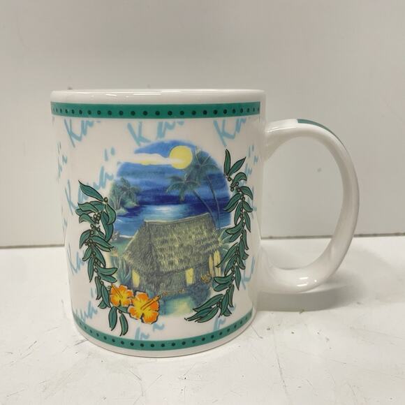 Vintage Hilo Hattie Hawaiian Coffee Mug 2002 Island Heritage Kauai Tropical - Picture 1 of 6